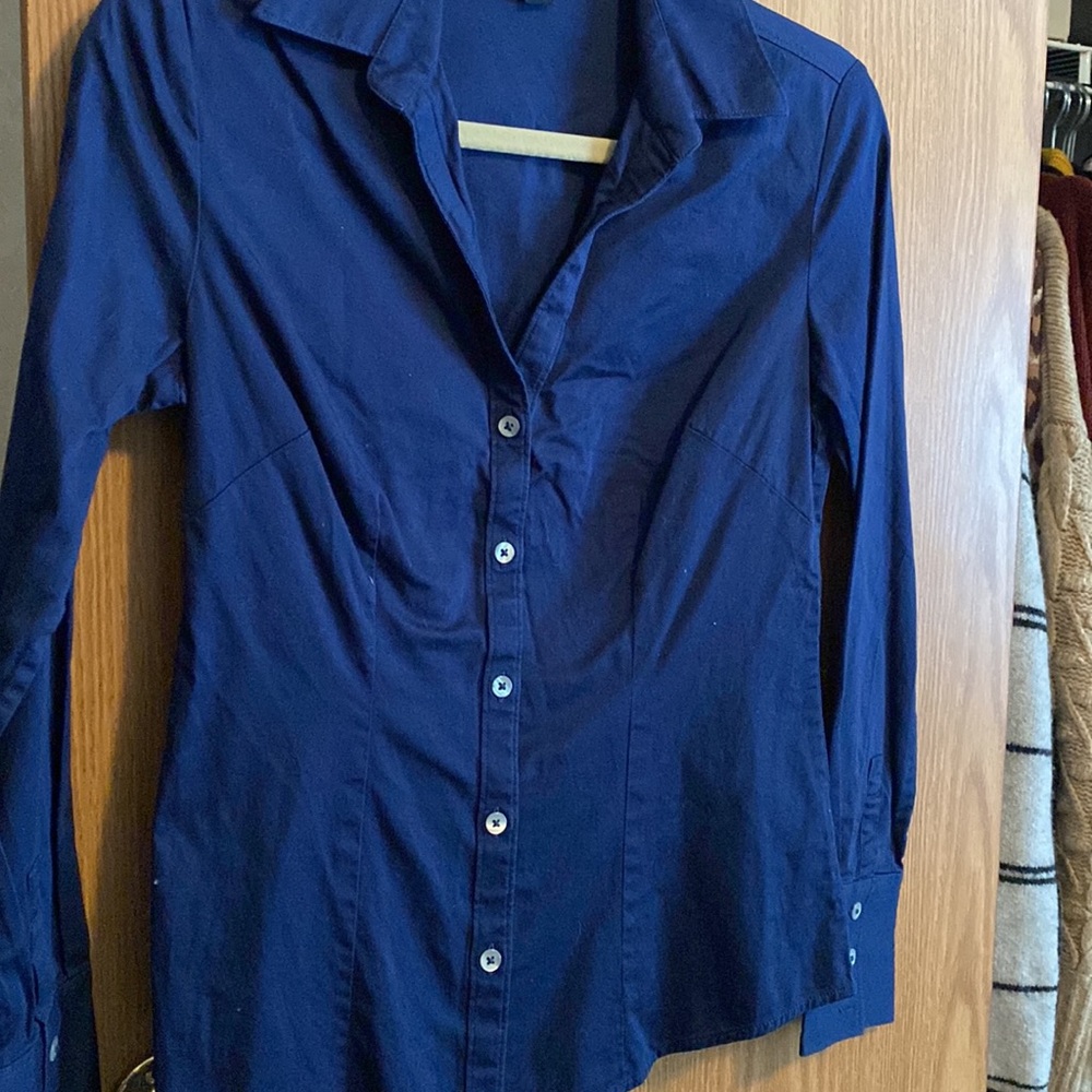 Dark Blue Button Down - image 1